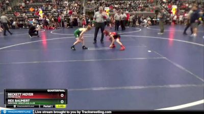 60 lbs Quarterfinal - Beckett Moyer, Moyer Elite vs Rex Baumert, Westside Wrestling Club