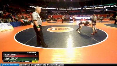 3A 106 lbs Cons. Round 1 - Lukas Tsirtsis, Chicago (Mt. Carmel) vs Rocky Seibel, Belleville (West)