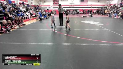 55 lbs Cons. Semi - Lucas West, Odessa Youth Wrestling vs Kyson McKenzie, Pirate Powerhouse Wrestling Ac