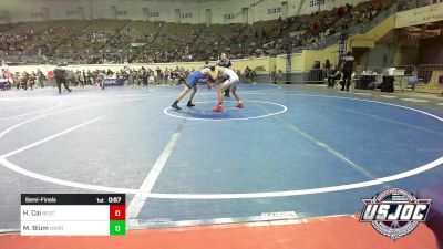 120 lbs Semifinal - Haolong Cai, Best Trained vs Mitchell Blum, Harrah Little League Wrestling