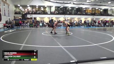 197 lbs Cons. Round 1 - Doug Morris, Alma College vs Preston Calvert, Adrian