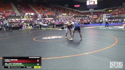 3-2-1A 157 Quarterfinal - Killian Vaughan, Gypsum-Southeast Of Saline vs Cole Hinton, Sabetha