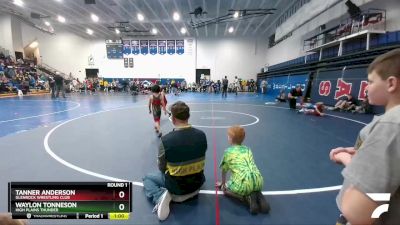 43-44 lbs Round 1 - Tanner Anderson, Glenrock Wrestling Club vs Waylon Tonneson, High Plains Thunder