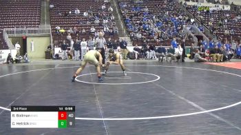 145 lbs 3rd Place - Baltzer Bollman, Chestnut Ridge Hs vs Cody Hetrick, Brookville Area Hs