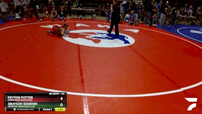 53 lbs Quarterfinal - Peyton Potter, Green River Grapplers vs Grayson Goodvin, Sheridan Wrestling Club