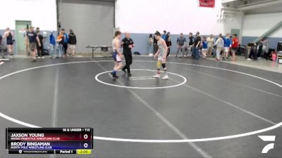 113 lbs Final - Jaxson Young, Nikiski Freestyle Wrestling Club vs Brody Bingaman, North Pole Wrestling Club