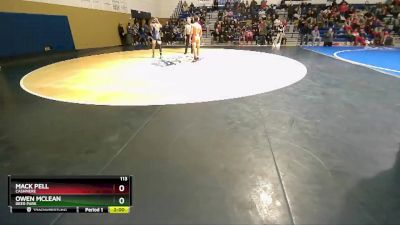 113 lbs Quarterfinal - Owen McLean, Deer Park vs Mack Pell, Cashmere