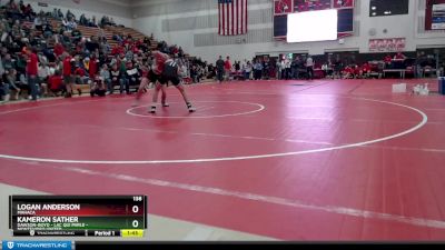 138 lbs Champ. Round 1 - Kameron Sather, Dawson-Boyd - Lac Qui Parle - Montevideo United vs Logan Anderson, MAHACA