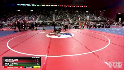 4A-190 lbs Quarterfinal - Jace Lijewski, Kelly Walsh vs Colby Olson, Cheyenne East