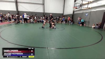 87 lbs Cons. Round 2 - Damen Therrien, Bonners Ferry Wrestling Club vs Brayden MacPherson, Washington