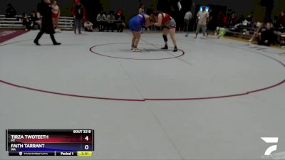 235 lbs 1st Place Match - Tirza Twoteeth, MT vs Faith Tarrant, WA