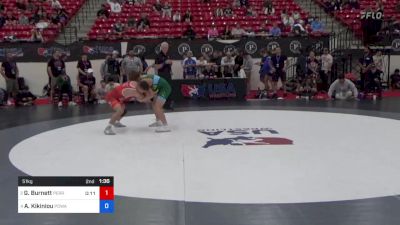 51 kg Cons Semis - Grey Burnett, Perrysburg Wrestling Club vs Arseni Kikiniou, Poway Wrestling