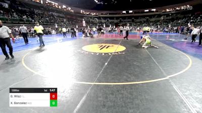 138 lbs Quarterfinal - Gavin Wisz, F.l.o.w. vs Xavier Gonzalez, Red Nose Wrestling School