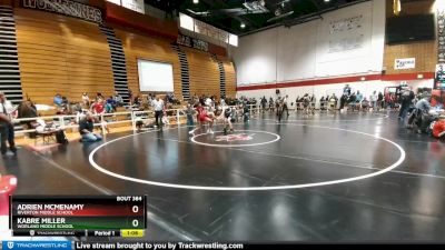 110 lbs Cons. Round 3 - Adrien McMenamy, Riverton Middle School vs Kabre Miller, Worland Middle School