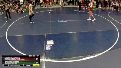 97 lbs Champ. Round 1 - Nixon Canfield, Sanderson Wrestling Academy vs Gage Gleason, Enterprise Wolves