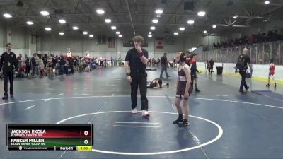 81 lbs Champ. Round 1 - Parker Miller, Eaton Rapids Youth WC vs Jackson Ekola, Plymouth Canton WC