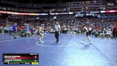 3A-106 lbs Champ. Round 2 - Kellen McKenna, Western Dubuque vs Connor Stickrod, Spencer