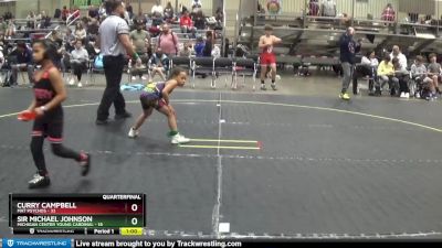 53 lbs Quarterfinal - Curry Campbell, Mat Psychos vs Sir Michael Johnson, Michigan Center Young Cardinal