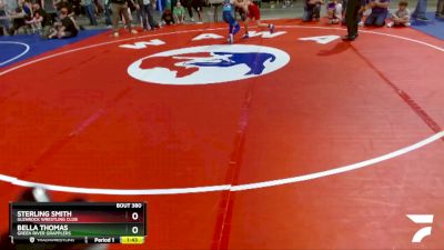 75-80 lbs 1st Place Match - Sterling Smith, Glenrock Wrestling Club vs Bella Thomas, Green River Grapplers