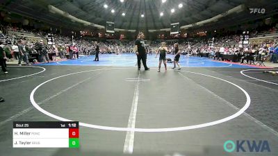 130 lbs Quarterfinal - Hailey Miller, Ponca City Wrestling vs Jolie Taylor, Brushy Wrestling Club