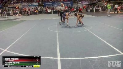 D 2 120 lbs Cons. Round 3 - Omar Padron, Caddo Magnet vs Nathan Adams, North Desoto