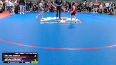 82-90 lbs Round 3 - Brianna Hansen, Takedown Express Wrestling Club vs Sophia Rodriguez, Victory Wrestling-Central WA