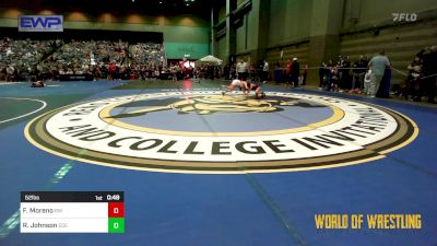 52 lbs Round Of 32 - Fitz Moreno, Red Wave Wrestling vs Ryddik Johnson, Eastern Oregon Elite