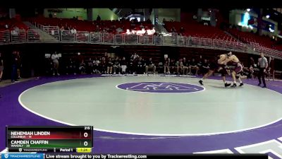 215 lbs Placement (16 Team) - Camden Chaffin, Waverly vs Nehemiah Linden, Columbus