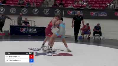 57 kg Cons Semis - Caden Yanarella, Lancaster Alliance Wrestling Club (LAW) vs Shane Ostermiller, Pioneer Grappling Academy