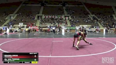 6A 113 lbs 3rd Place Match - Eli` Sha Thomas, Jackson-Olin HS vs Braden Gress, Spanish Fort