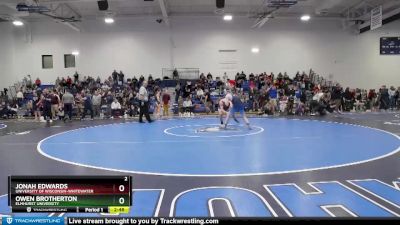 125 lbs Champ. Round 2 - Owen Brotherton, Elmhurst University vs Jonah Edwards, University Of Wisconsin-Whitewater