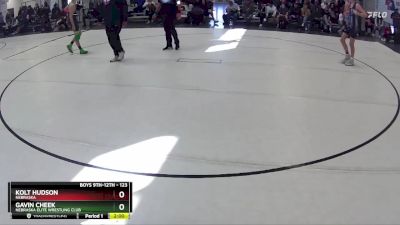 123 lbs Champ. Round 1 - Gavin Cheek, Nebraska Elite Wrestling Club vs Kolt Hudson, Nebraska