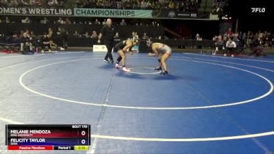 116 lbs Quarterfinal - Melanie Mendoza, King University vs Felicity Taylor, Iowa