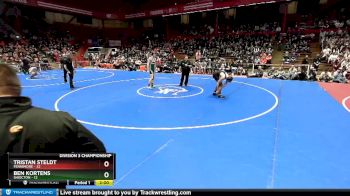 160 lbs D1/d2/d3 Finals (sat 3:00 P.m.) - Tristan Steldt, Fennimore vs Ben Kortens, Shiocton