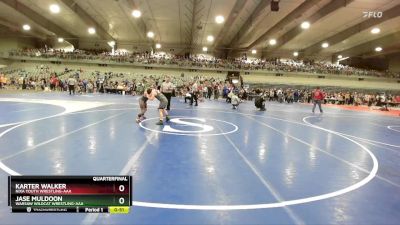 100 lbs Quarterfinal - Karter Walker, Nixa Youth Wrestling-AAA  vs Jase Muldoon, Warsaw Wildcat Wrestling-AAA