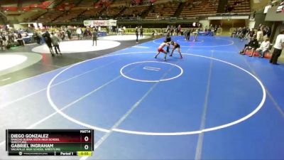 120 lbs Cons. Round 4 - Diego Gonzalez, Rancho Buena Vista High School Wrestling vs Gabriel Ingraham, Vacaville High School Wrestling