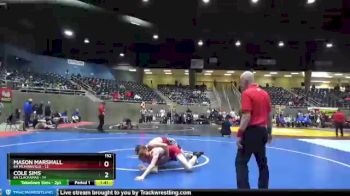 152 lbs Round 2 (4 Team) - Cole Sims, 6A Clackamas vs Mason Marshall, 6A McMinnville