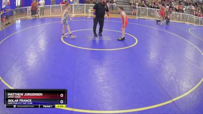 77 lbs Round 2 - Matthew Jorgensen, Sweet Home vs Skilar France, Junction City Mat Club