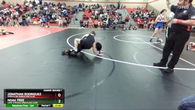 125 lbs Quarterfinal - Noah Free, Lake Stevens Wrestling Club vs Jonathan Rodriguez, Steelclaw Wrestling Club