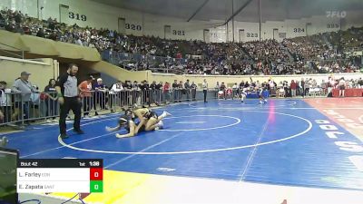 128 lbs Round Of 64 - Luke Farley, Edmond North vs Emiliano Zapata, Santa Fe South