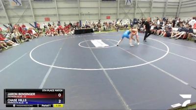 120 lbs Placement Matches - Jaron Bensinger, Michigan Blue vs Chase Mills, Minnesota Blue