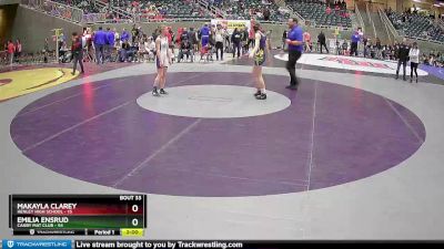 112 lbs Quarterfinal - Emilia Ensrud, Canby Mat Club vs Makayla Clarey, Henley High School