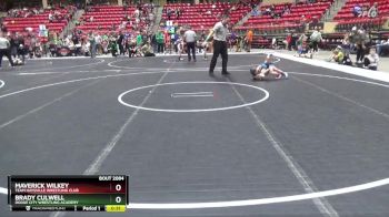 46 lbs Cons. Semi - Maverick Wilkey, Team Haysville Wrestling Club vs Brady Culwell, Dodge City Wrestling Academy