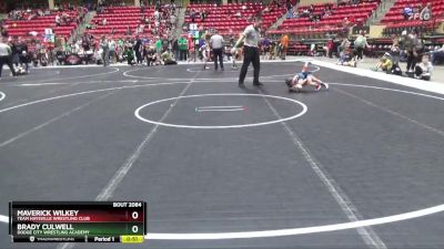 46 lbs Cons. Semi - Maverick Wilkey, Team Haysville Wrestling Club vs Brady Culwell, Dodge City Wrestling Academy