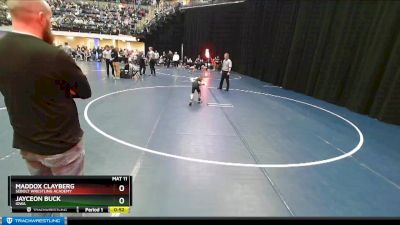 56 lbs Champ. Round 1 - Maddox Clayberg, Sebolt Wrestling Academy vs Jayceon Buck, Iowa