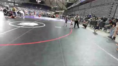 43 lbs Semifinal - Knox Ostlund, Askeo International Mat Club vs Leif Mills, White River Hornets Wrestling Club