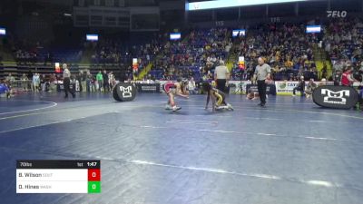 70 lbs Round Of 32 - Brenner Wilson, Southwestern vs Deshazo Hines, Washington