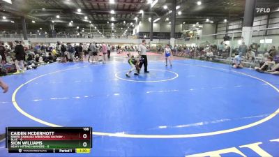 106 lbs Round 3 (4 Team) - Caiden McDermott, NORTH CAROLINA WRESTLING FACTORY - BLUE vs Sion Williams, HEAVY HITTING HAMMERS