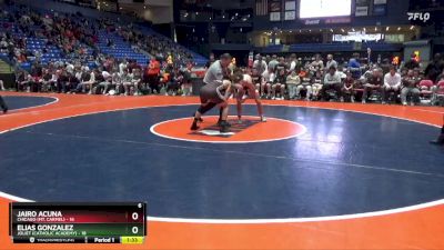 144 lbs Quarterfinals (8 Team) - Elias Gonzalez, Joliet (Catholic Academy) vs Jairo Acuna, Chicago (Mt. Carmel)