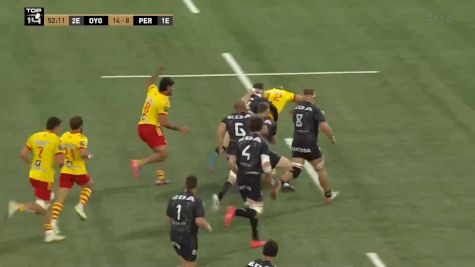 Perpignan's Ali Crossdale's Try vs Oyonnax - Top 14 2023/24